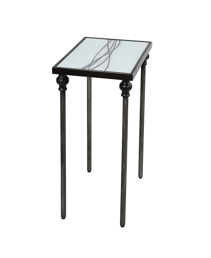 StyleCraft Home Collection 11" Iron Austin Allen James Petite Frame Contemporary Side Table