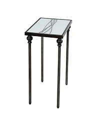 StyleCraft Home Collection 11" Iron Austin Allen James Petite Frame Contemporary Side Table