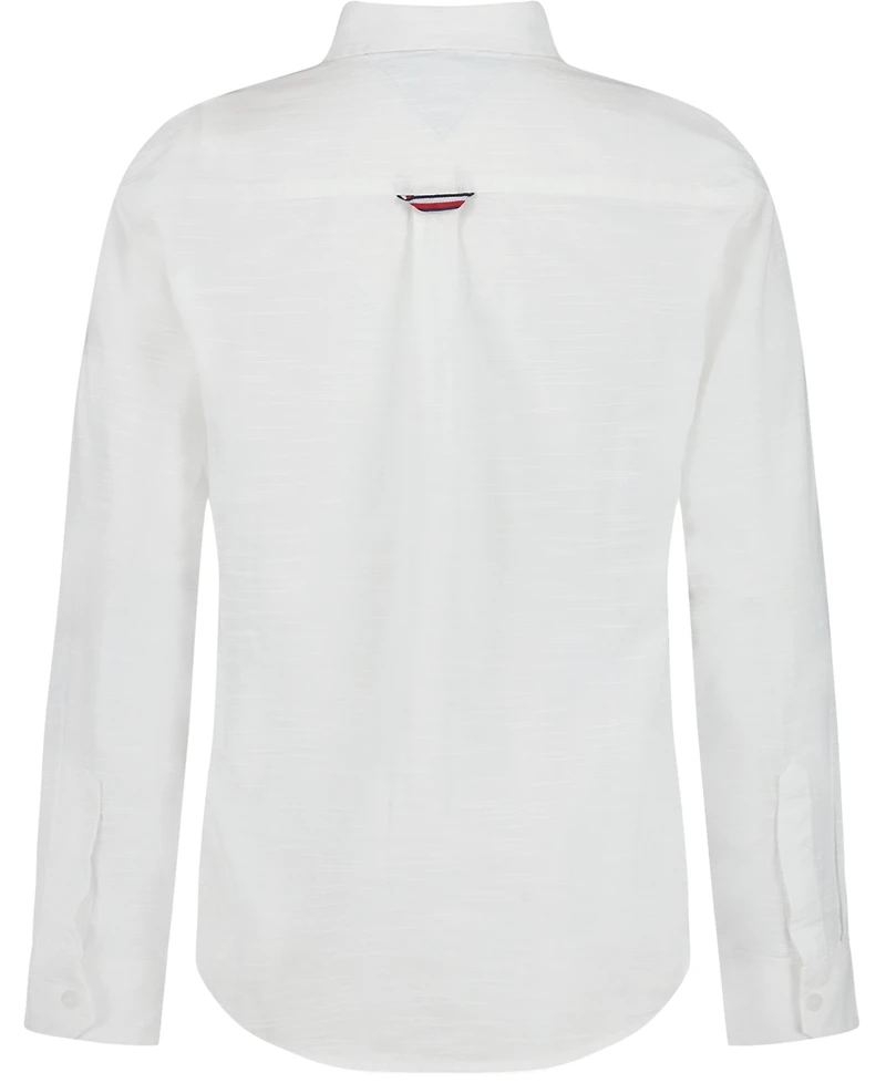 Tommy Hilfiger Big Boys Textured Long Sleeve Shirt