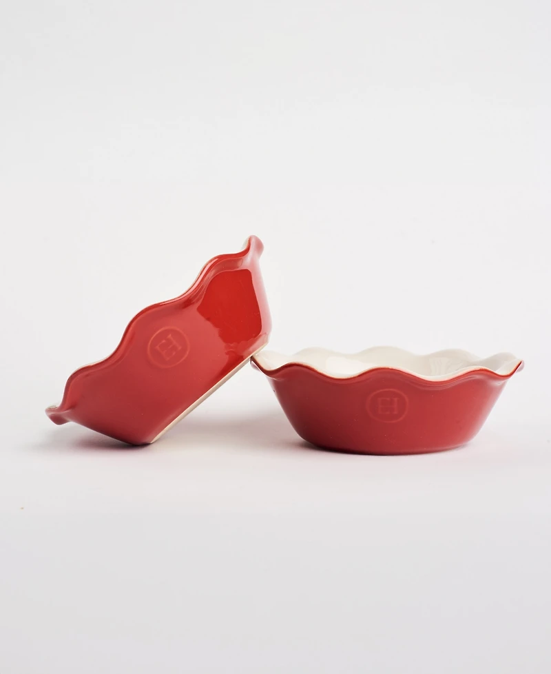 Emile Henry Ceramic 5" Mini Pie Dish, Set of 2