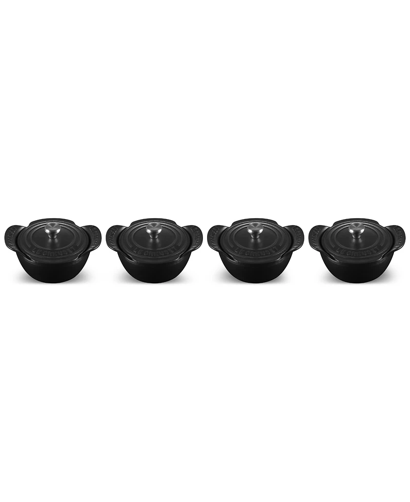 Le Creuset Enameled Cast Iron Covered Mini Round Cocottes, Set of 4