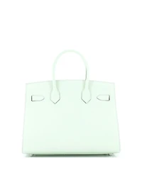 Pre-Owned Hermes Birkin 30 Handbag Green Epsom with Palladium Hardware
