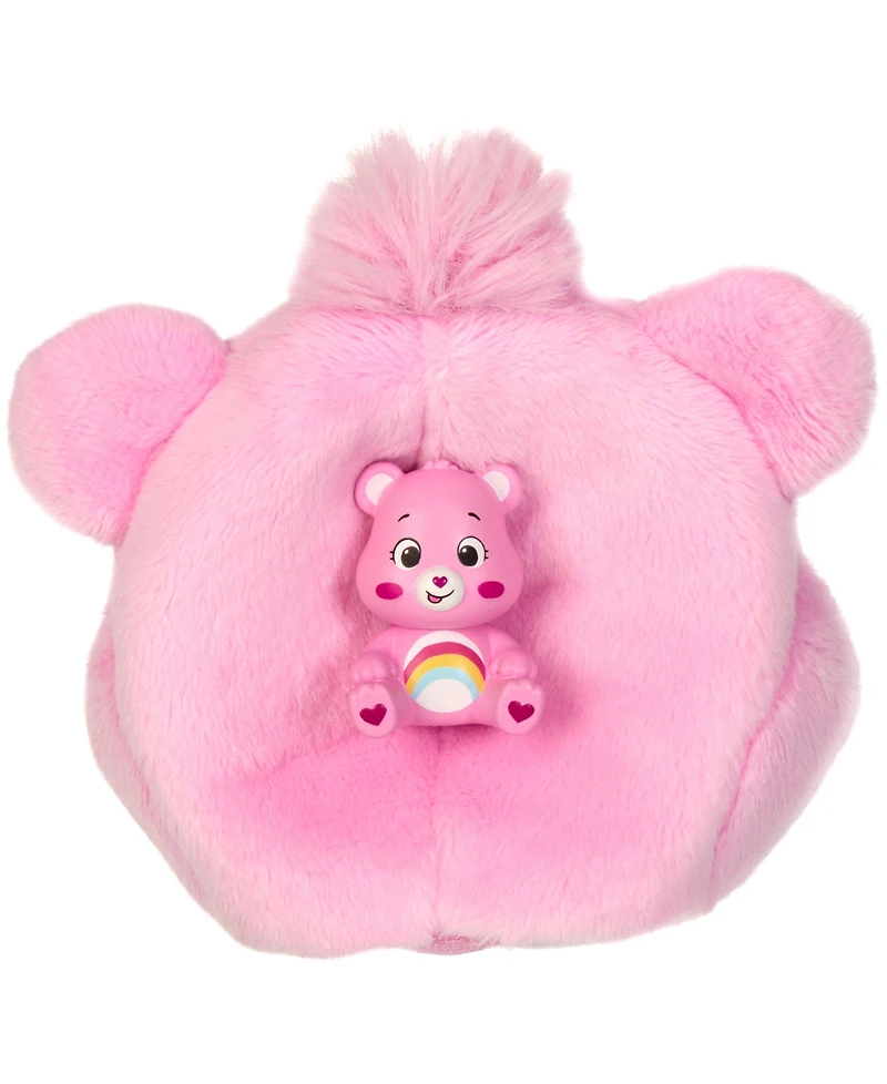 Barbie Cutie Reveal Care Bears Series Doll & Accessories in Cheer Bear Plush Costume, 10 Surprises