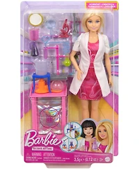 Barbie Scientist Doll and Accessories with Blonde Fashion Doll, Lab Table, & Color-Change Accessories