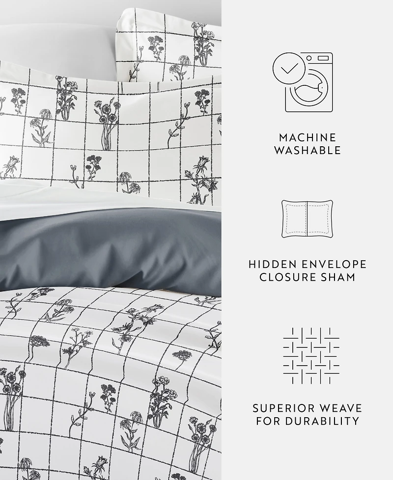 ienjoy Home Utra Soft Reversible 3-Pc. Duvet Cover Set, King/California King