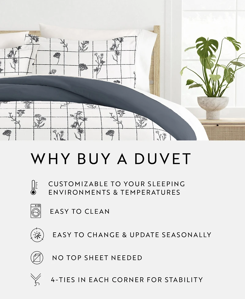 ienjoy Home Ultra Soft Reversible 2-Pc. Duvet Cover Set, Twin/Twin Xl