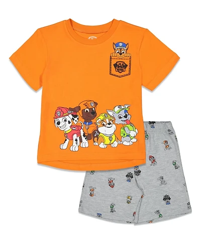 Paw Patrol Big Boys T-Shirt and French Terry Shorts Outfit Set