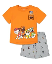 Paw Patrol Big Boys T-Shirt and French Terry Shorts Outfit Set