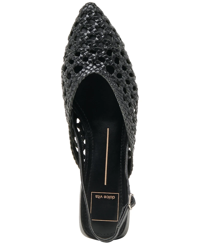 Dolce Vita Women's Birdie Slingback Woven Block-Heel Flats