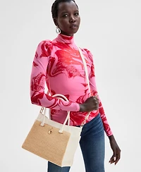 I.n.c. International Concepts Caitii Medium Straw Satchel, Exclusively at Macy's