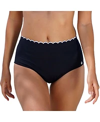 Lascana Women's Scalloped High Waisted Bikini Swimsuit Bottom