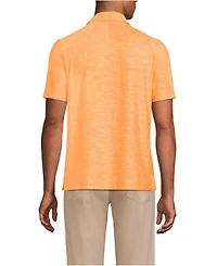 Lands' End Men's Short Sleeve Flex Performance Pieced Yoke Polo