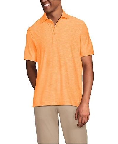 Lands' End Men's Short Sleeve Flex Performance Pieced Yoke Polo