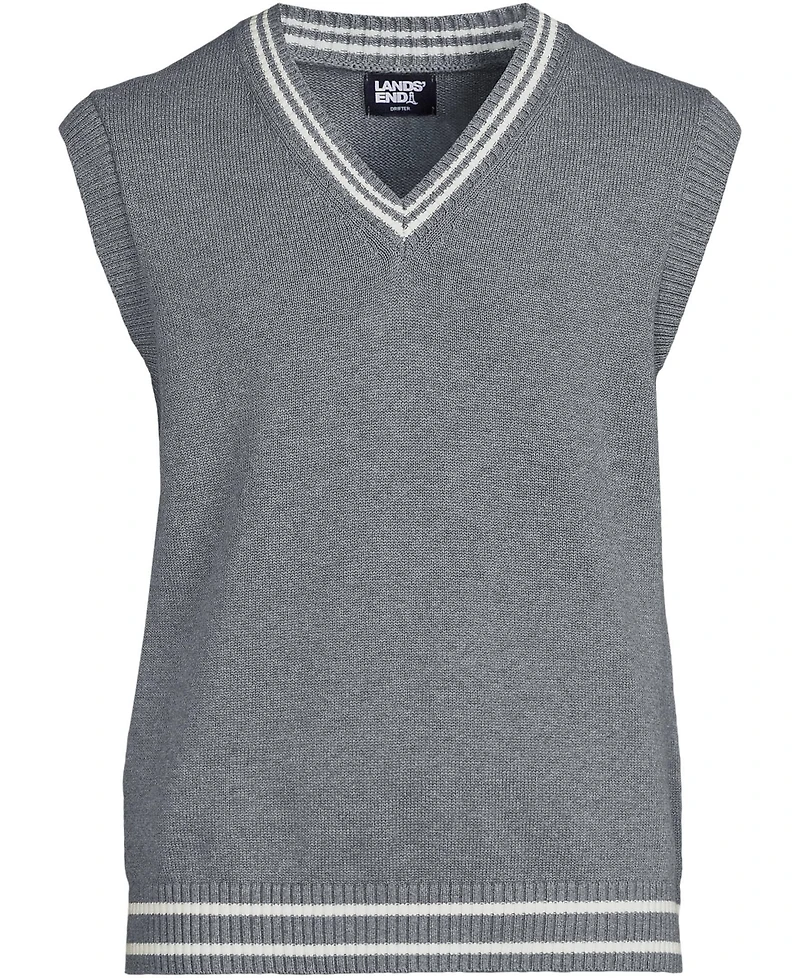 Lands' End Men's Cotton Drifter Sweater Vest
