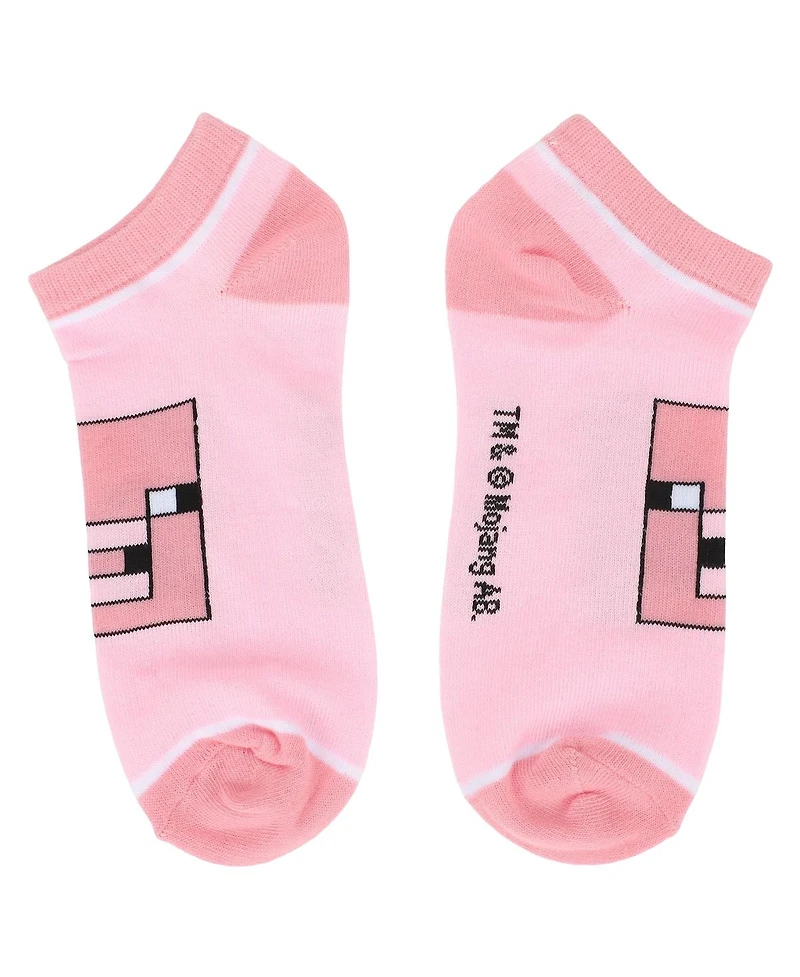 Minecraft Women's Character Heads 5-Pair Ankle Socks