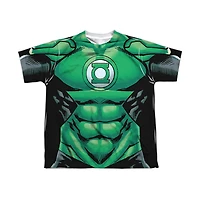 Green Lantern Boys Uniform Short Sleeve Poly Crew Tee / T-Shirt