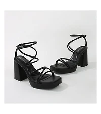 Aggie Strappy Platform Heels