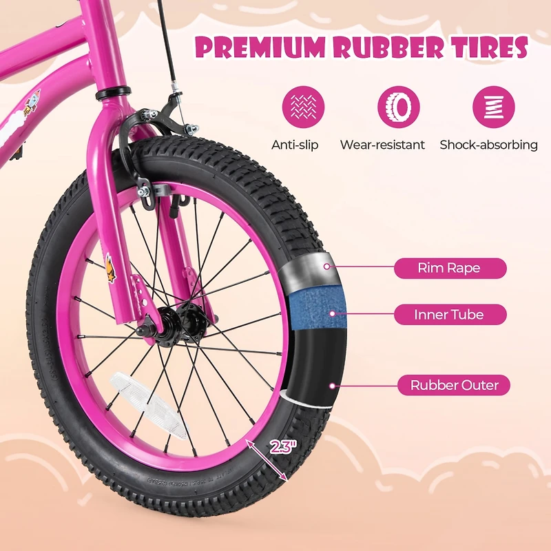 Kids Bike Sport Bicycle for 4-7 Years Old with Adjustable Seat, Reflectors, and Training Wheels a Safe Fun Ride