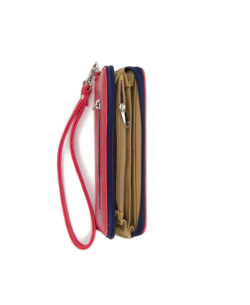 Eagles Wings Women's Los Angeles Angels Zip-Around Wristlet Wallet