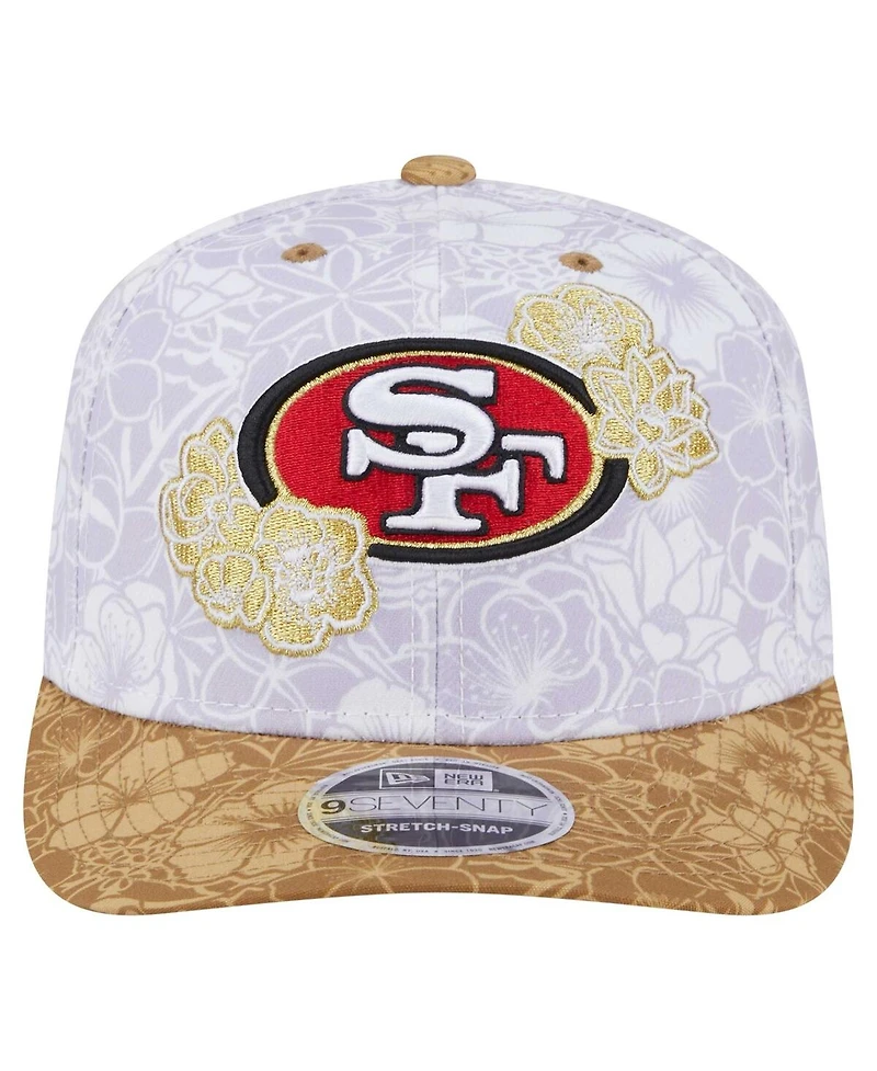 New Era Men's White/Gold San Francisco 49ers Aapi Apex Collection Floral 9SEVENTY Stretch-Snap Hat