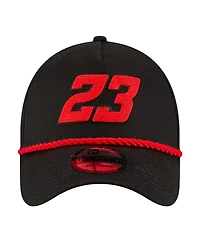 New Era Men's Black Bubba Wallace Rope A-Frame 9FORTY Adjustable Hat