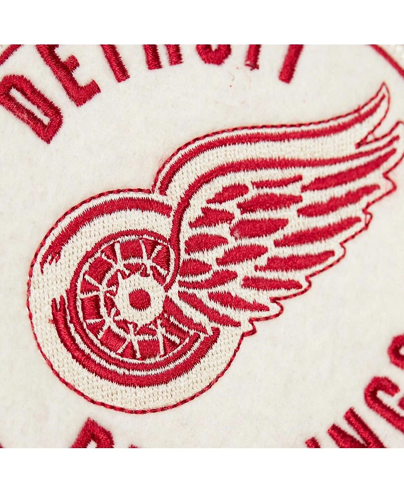 Mitchell & Ness Men's Red Detroit Wings Vintage Coaches Cotton Twill Full-Zip Jacket
