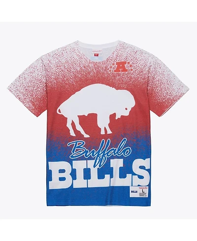 Mitchell & Ness Men's White Buffalo Bills Team Burst Vintage Logo T-Shirt