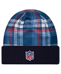 New Era Men's Navy Tennessee Titans Sideline Statement Cuffed Knit Hat