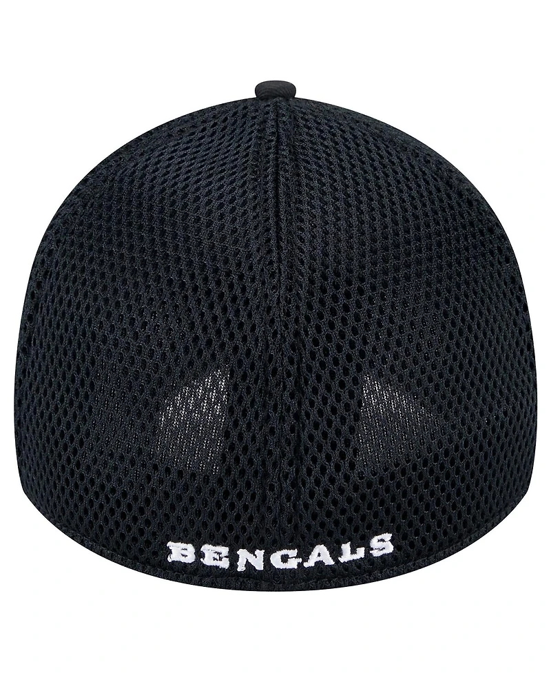 New Era Men's Black Cincinnati Bengals Main Neo 39THIRTY Flex Hat