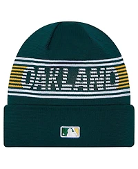 New Era Men's Green Oakland Athletics Authentic Collection Cuffed Knit Hat