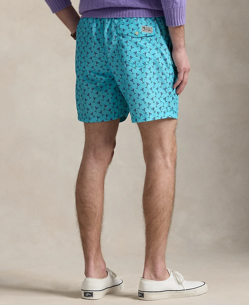 Polo Ralph Lauren Men's 5.75-Inch Traveler Classic Printed Swim Trunks