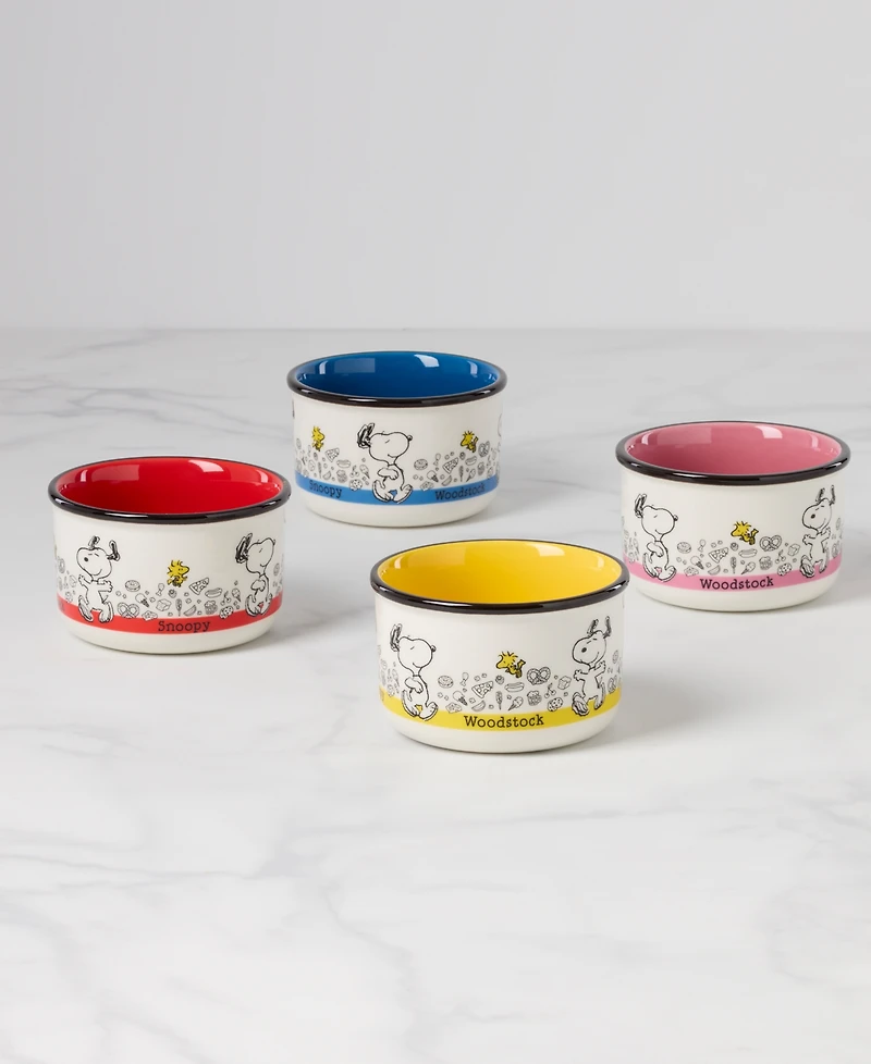 Lenox Chef Snoopy Snack Bowls, Set of 4