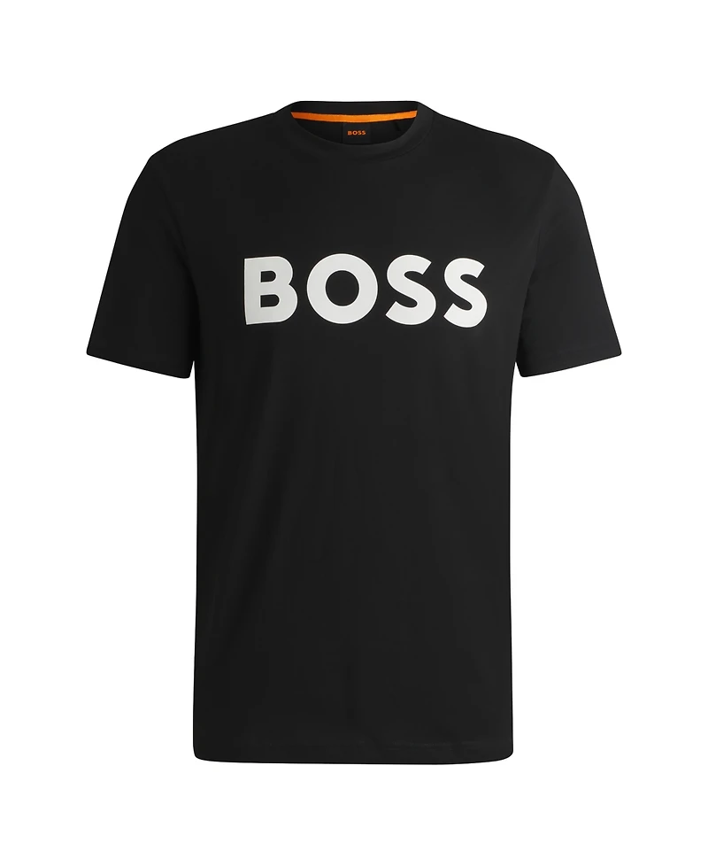 Boss by Hugo Men's Rubber-Logo Regular-Fit T-Shirt