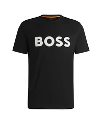Boss by Hugo Men's Rubber-Logo Regular-Fit T-Shirt
