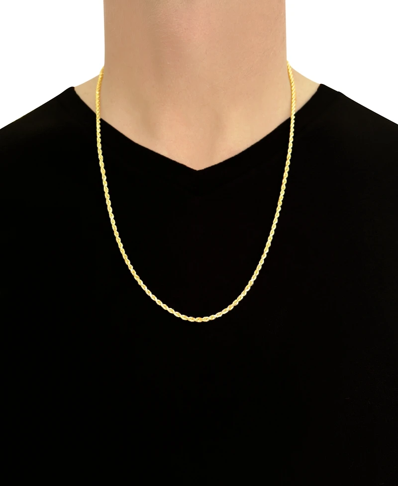 Italian Gold Forza Rope Chain 26" Necklace (2-3/4mm) in 14k Gold