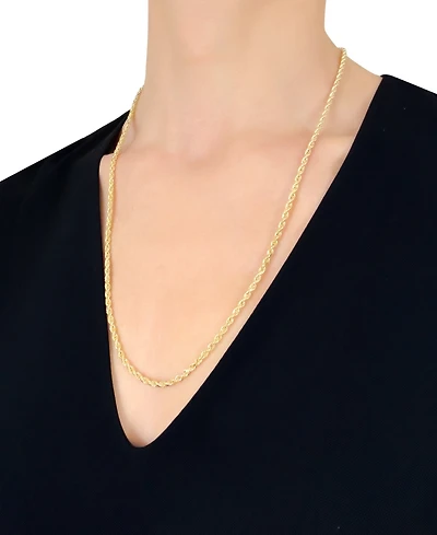 Italian Gold Forza Rope Chain 24" Necklace (3-1/5mm) in 14k Gold