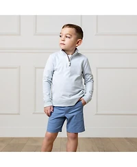 Hope & Henry Boys Organic Long Sleeve French Terry Half-Zip Pullover
