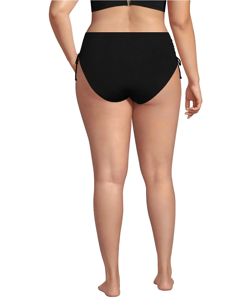 Lands' End Plus High Waisted Adjustable Bikini Bottoms