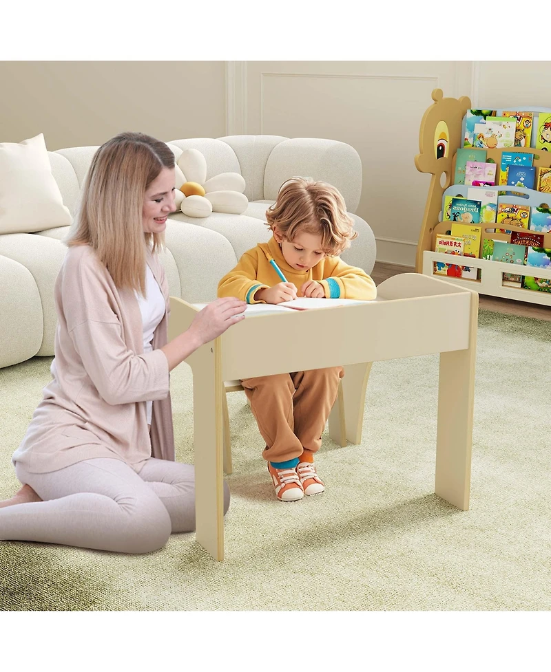 Kids Desk and Chair Set Wooded Toddler Table and Chair Set with Proper Height