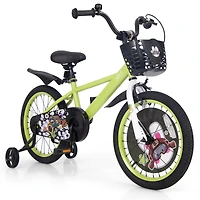 Kids Adjustable Bike with Detachable Training Wheels Safe and Fun Bicycle for Ages 4-8 Years Old