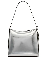Calvin Klein Mandy Metallic Top Zipper Shoulder Bag