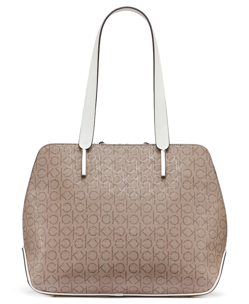 Calvin Klein Audrey Floral Logo Emboss Tote