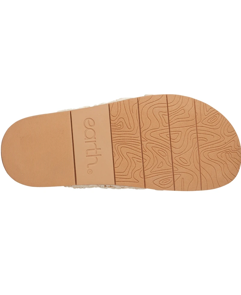 Earth Women's Flurry Woven Crisscross Flat Sandals
