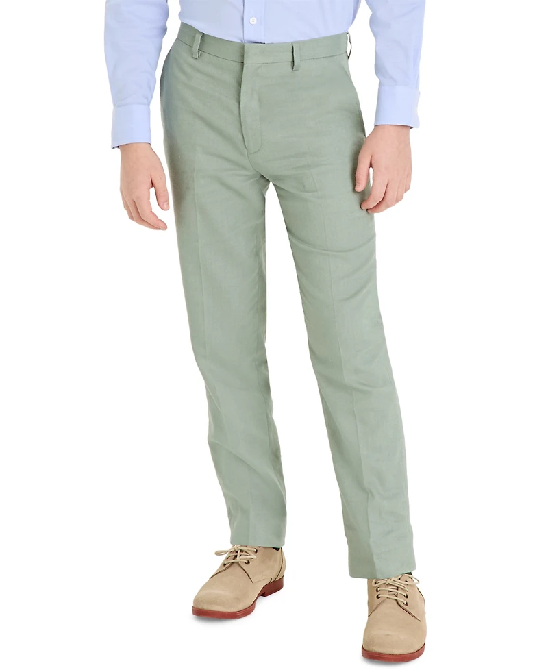 B By Brooks Brothers Big Boys Linen-Blend Classic Fit Stretch Suit Pants