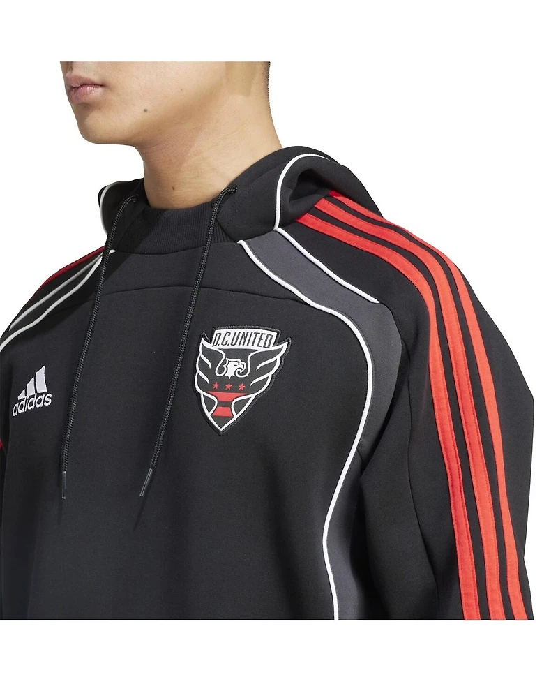 Adidas Men's Black D.c. United 2025 Travel Pullover Hoodie