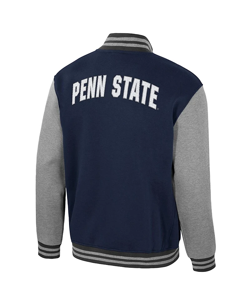 Colosseum Men's Navy Penn State Nittany Lions Ambi-Turner Full-Zip Varsity Jacket