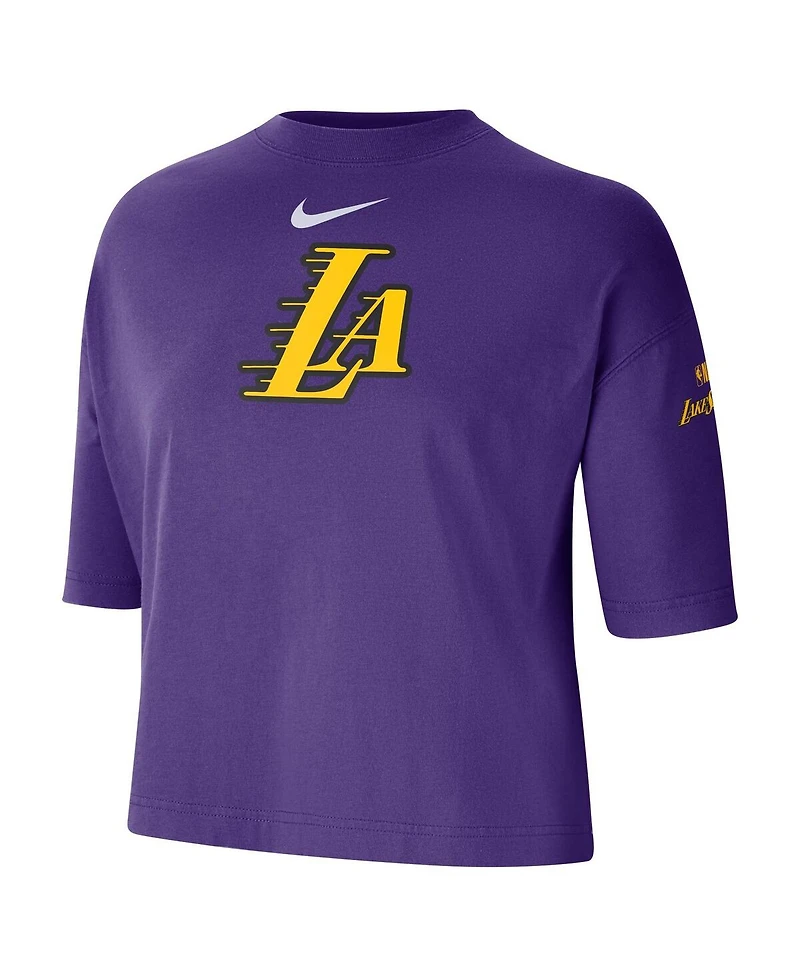 Nike Women's Purple Los Angeles Lakers 2024/25 City Edition Courtside Boxy T-Shirt
