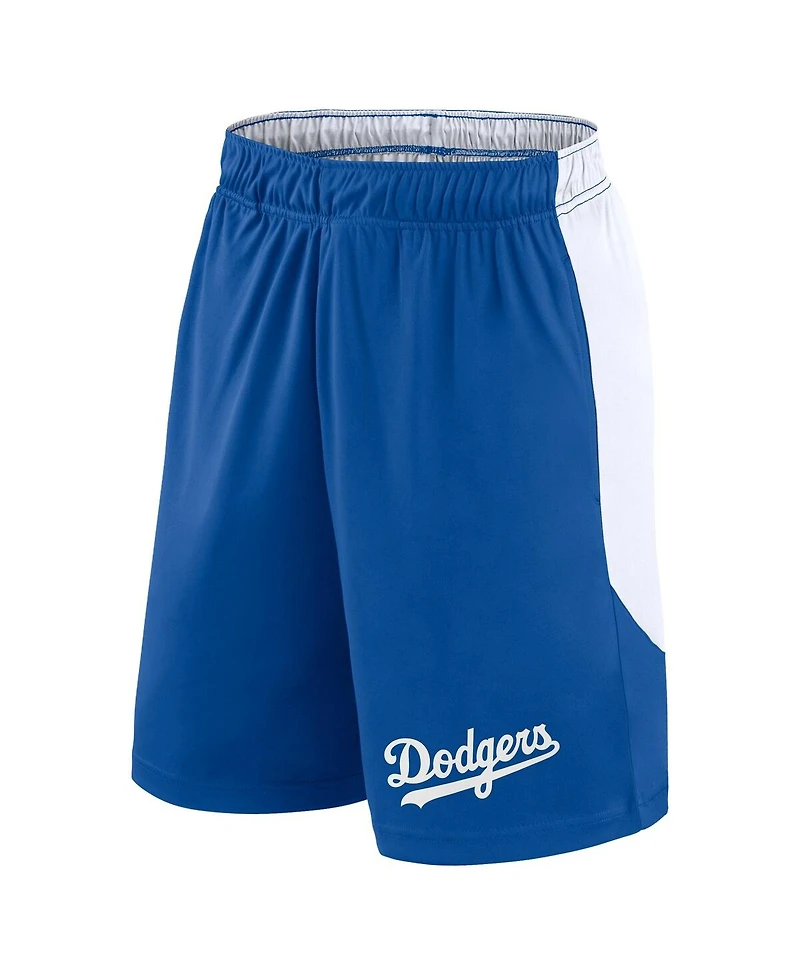 Fanatics Men's Royal/White Los Angeles Dodgers Launch Polyester Shorts