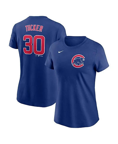 Nike Women's Kyle Tucker Blue Chicago Cubs Fuse Name Number T-Shirt