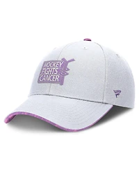Fanatics Men's White Nhl Authentic Pro Hockey Fights Cancer Adjustable Hat